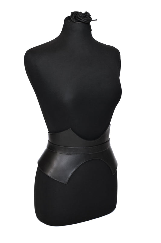 Chevron Corset Belt - Black