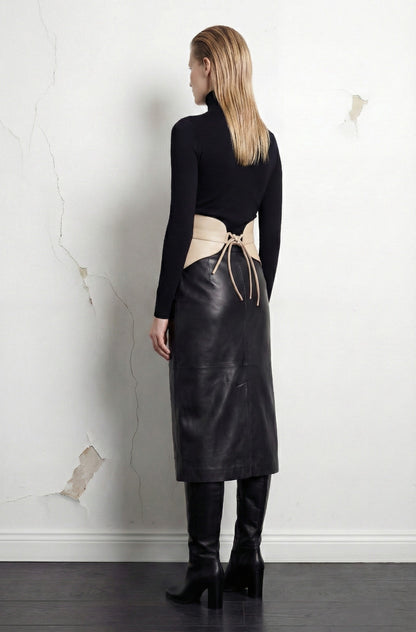 Swallowtail Corset Belt - Ivory