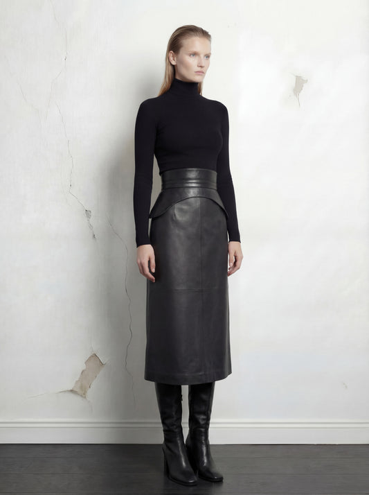 Swallowtail Corset Belt - Black